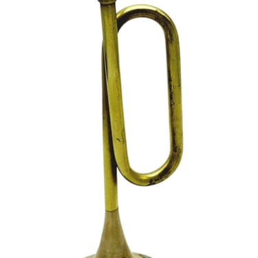 Vintage Brass Trumpet shape Candlestick Holder 