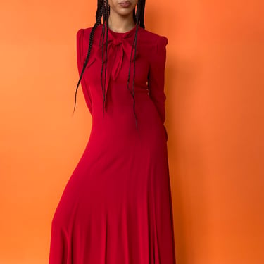 Modern Reformation Red Bow Dress, sz. S/M