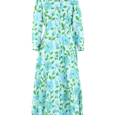 Aqua Thai Silk Maxi Gown