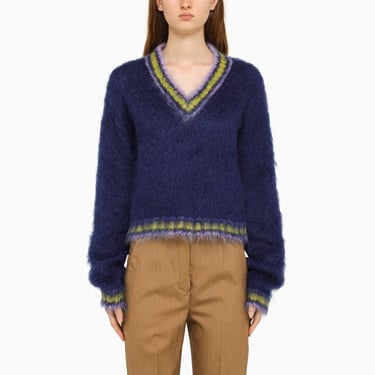 Marni Royal Blue Mohair Sweater Women