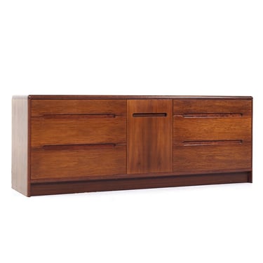 Westnofa Style Mid Century Danish Rosewood Lowboy Dresser - mcm 