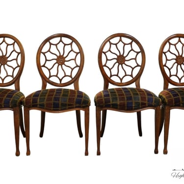 Set of 4 HIGH END Italian Style Spiderweb Back Dining Side Chairs 
