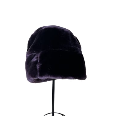 Vintage 90's Purple Neckworks Faux Fur Bucket Hat 
