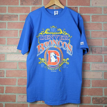 Vintage 90s NFL Denver Broncos Football ORIGINAL Sports Tee - Large 