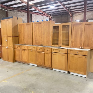 20 Piece Set of Shaker Panel Kitchen Cabinets by Wood Mode Cabinetry