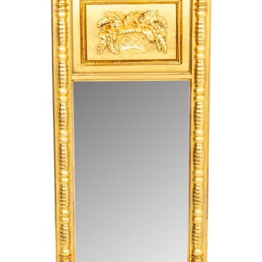 Antique Federal Style Gold Gilt Floral Mirror