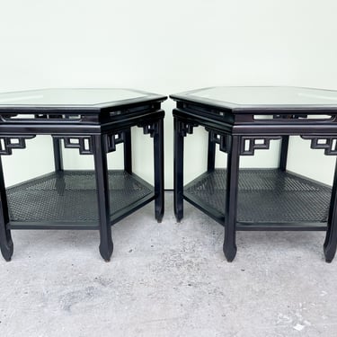 Pair of Fretwork Octagon Side Tables