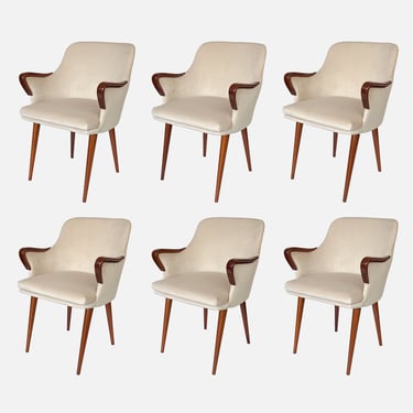 Set of 6 Dining Chairs by Osvaldo Borsani