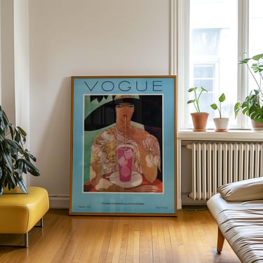 Printable Vintage Vogue Cover Art Print: Art Deco | Via Shoppe 