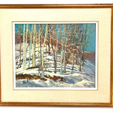 Heggveit “Spring Sunlight” Gatineau Park Quebec Oil Painting Canadian Artist 