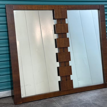 Mid-Century Brutalist Lane Staccato Mirror Paul Evans Influence Vintage 1970s 