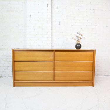 Vintage MCM 6 drawer teak dresser by Jasper Furniture Denmark | Free delivery in NYC and Hudson Valley areas 