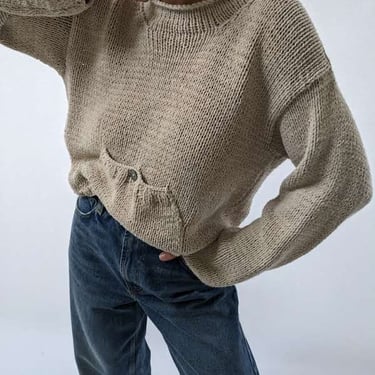 Vintage Oat Roll Neck Sweater