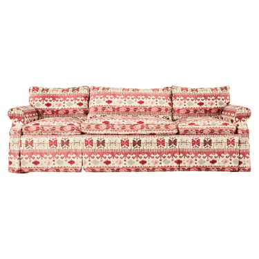 English George Smith Style Kilim Design Upholstered Sofa