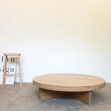 Walnut Coffee Table Round - Free Shipping 
