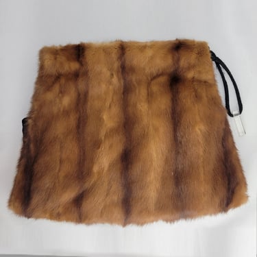 1940s Fur Muff / Chinese Mink Fur Muff / Japanese Mink Fur Muff / Fur Handbag / Vintage Muff 