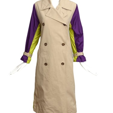 HYSTERIC GLAMOUR- Color Block Trench Coat, Size 10