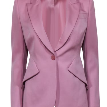 Alexander McQueen - Blush Pink Single Button Blazer Sz 6