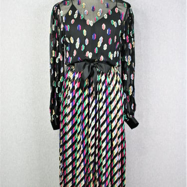 Dominic Rompollo - for Jerry Silverman - Sheer - Cocktail Party Dress - Wedding Guest - Estimated size 4/6 