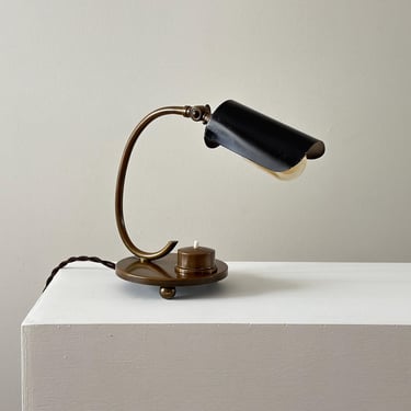 1930s – Art Deco adjustable brass industrial table lamp 