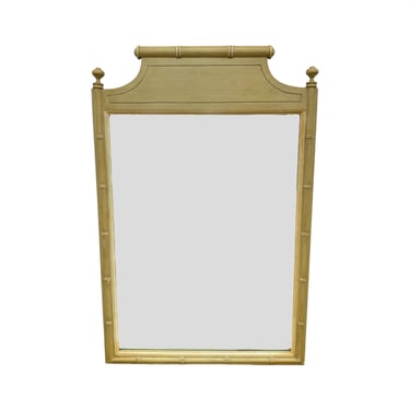 Henry Link Mirror 41x27 FREE SHIPPING Vintage Yellow-Green Faux Bamboo Coastal Hollywood Regency 