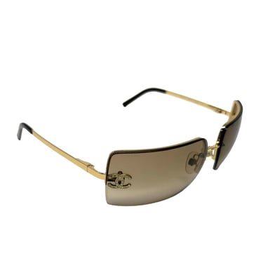 Chanel Brown Rhinestone Sunglasses