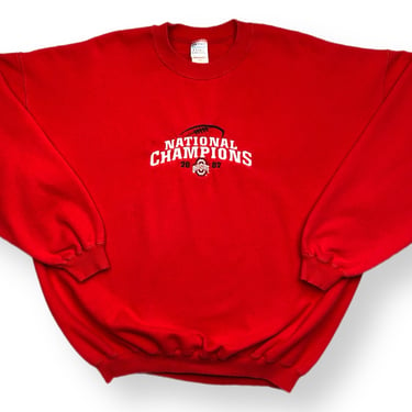 Vintage 2002 Ohio State University Buckeyes Football National Champions Crewneck Sweatshirt Pullover Size XXL 