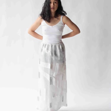 1990s Sheer Printed Skirt | Krizia 