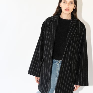 Virgin Wool Striped Jacket in Striped