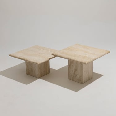 TRAVERTINE NESTING COFFEE TABLES