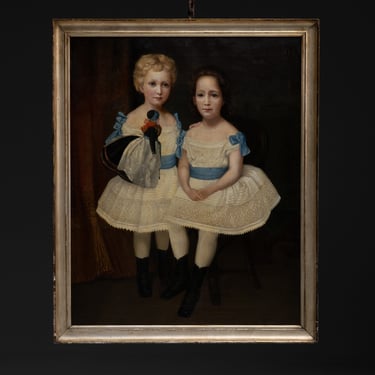 Oil Painting of Two Girls