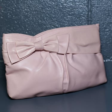 Vintage 1980s Pink Clutch Handbag 