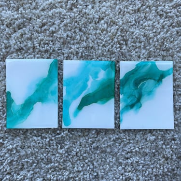 ORIGINAL Abstract Minis - Alcohol Ink and Resin 