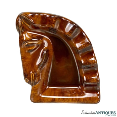 Mid-Century Art Deco Porcelain Trojan Horse Cigar Ashtray