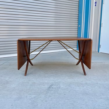 1950s Danish Modern AT-304 Teak and Oak Dining Table by Hans J. Wegner 