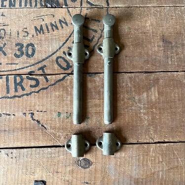 Antique Pair of Slide Bolt Door Latches Salvaged Hardware 