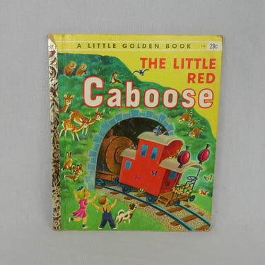 The Little Red Caboose (1953) by Marian Potter & Tibor Gergely - Little Golden Book H Printing 