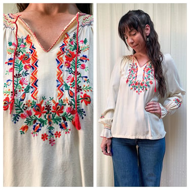 70s Indian embroidered top 