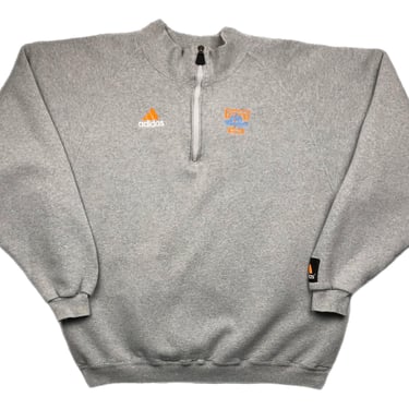 Vintage 90s Adidas University of Tennessee Lady Volunteers Basketball Embroidered Quarter Zip Sweatshirt Pullover Size Large/XL 