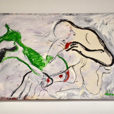 Peter Diem Abstract Erotic Painting 