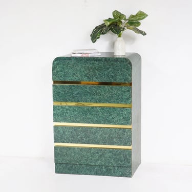 Green Marbled Tall Dresser 