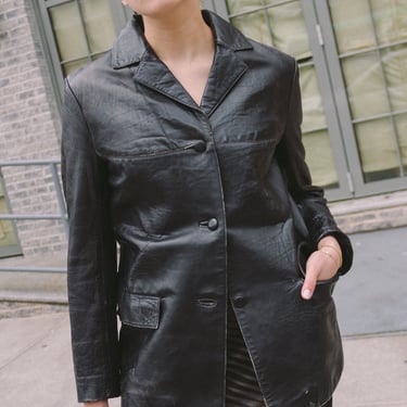 60s Beatnik Leather Jacket 