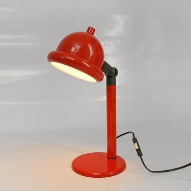 Red Vintage Hustadt Leuchten Postmodern Adjustable Desk Lamp Retro Reading Home Office Accent Minimalist Functional Modernist Scandinavian 