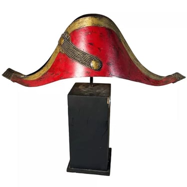 Stand, Iron, French, Tole, Peinte Bicorne Hat, On Iron Stand!