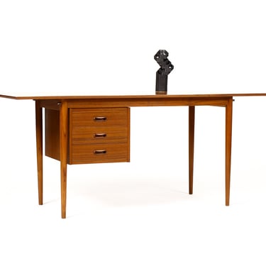 Danish Modern / Mid Century Teak Drop Leaf Writing Desk — Arne Vodder for H. Sigh + Son 