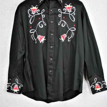 Rockmont Ranch Wear - Pear Snap - Embroidered - Cowboy - Western Shirt - 2X/3X 