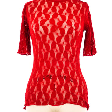 Jean Paul Gaultier Red Lace Top