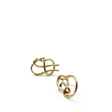 Tiro Tiro Large Knot Studs - Brass