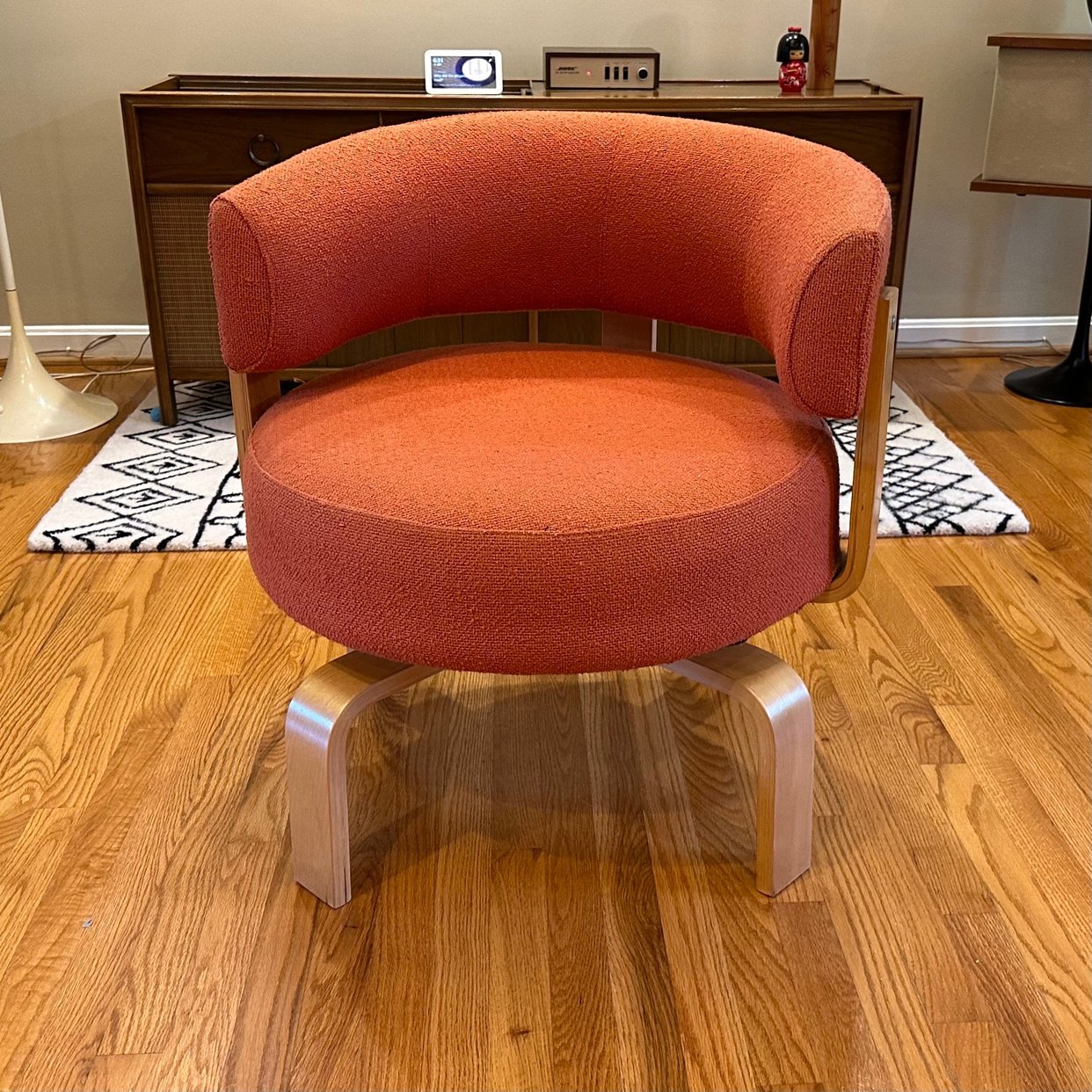 Vintage IKEA Fridene Swivel Armchair - Orange | MSGEngineering