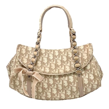 Dior Beige Logo Bow Bag